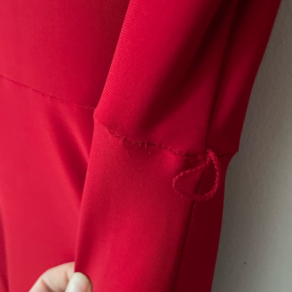 Lauren Ralph Lauren petite size small red dress with 3/4 sleeves - Picture 6 of 10